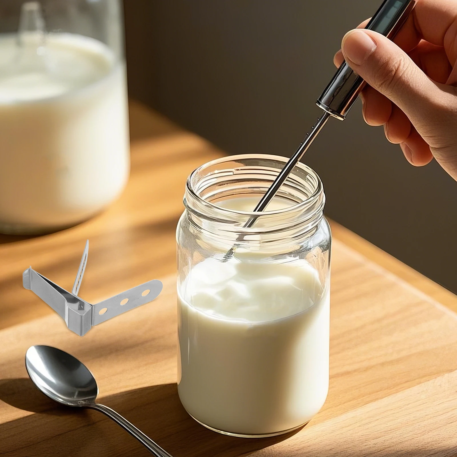 

Stainless Steel Probe Holder Universal Pot For Meat Thermometer Holder Coffee Accessories Grill Probe Fixing Clip Pan Clip