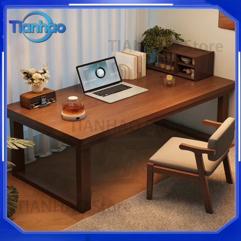 Solid Wood Desk for Home Office Computer Desk Minimalist Modern Bedroom Study Writing Table Rectangular Workstation
