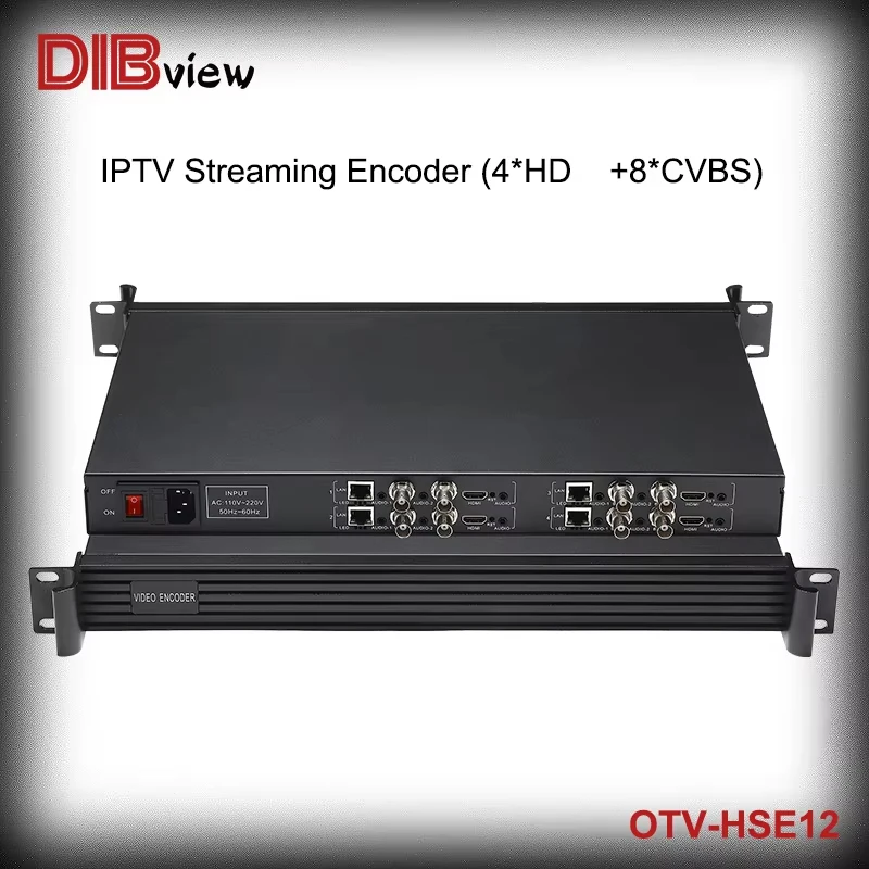 Dibview Multi-Channel H264 HD HDMI-Compatible SD CVBS AV IPTV Streaming Video Encoder For Education Live HLS RTMP RTSP SRT HTTP