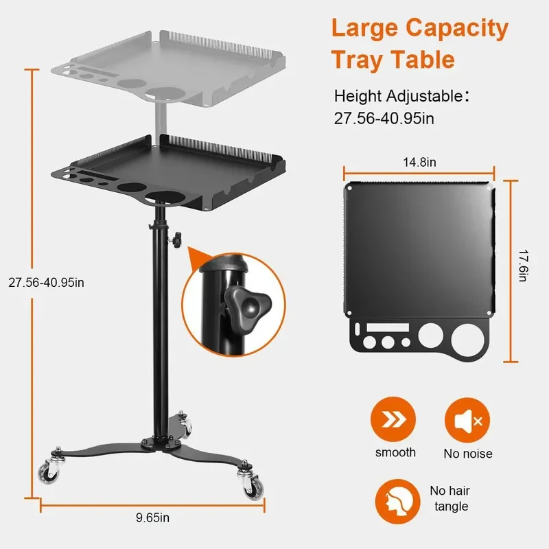 Adjustable Mobile Beauty Salon Trolley Multi Layer Storage Tray Rack For Household Organization Cosmetic Cart Wholesale New