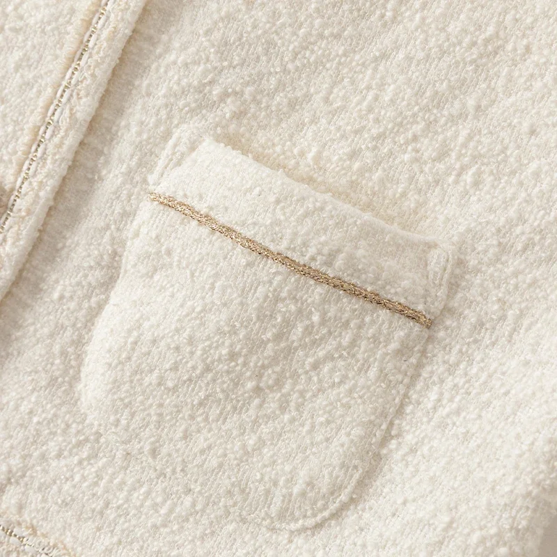 Dave Bella Children Girl's 2024 Spring New Fashion Casual Classy Noble Cardigan Knit Overcoat Princess Outdoor Party DB 1248702