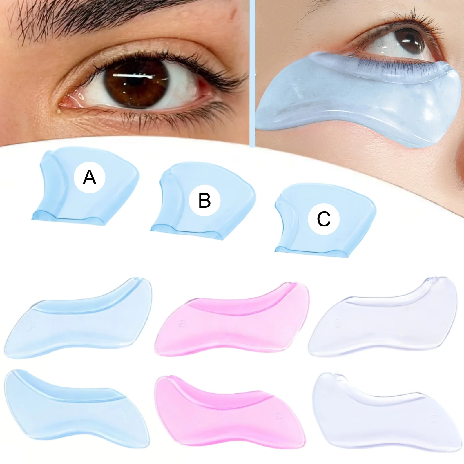 Libeauty 3 Pairs Under Eye Pads Soft Lash Lift Pads Extreme Eyelash Curler Reusable For Lower Lash Perm Makeup Beauty Tool
