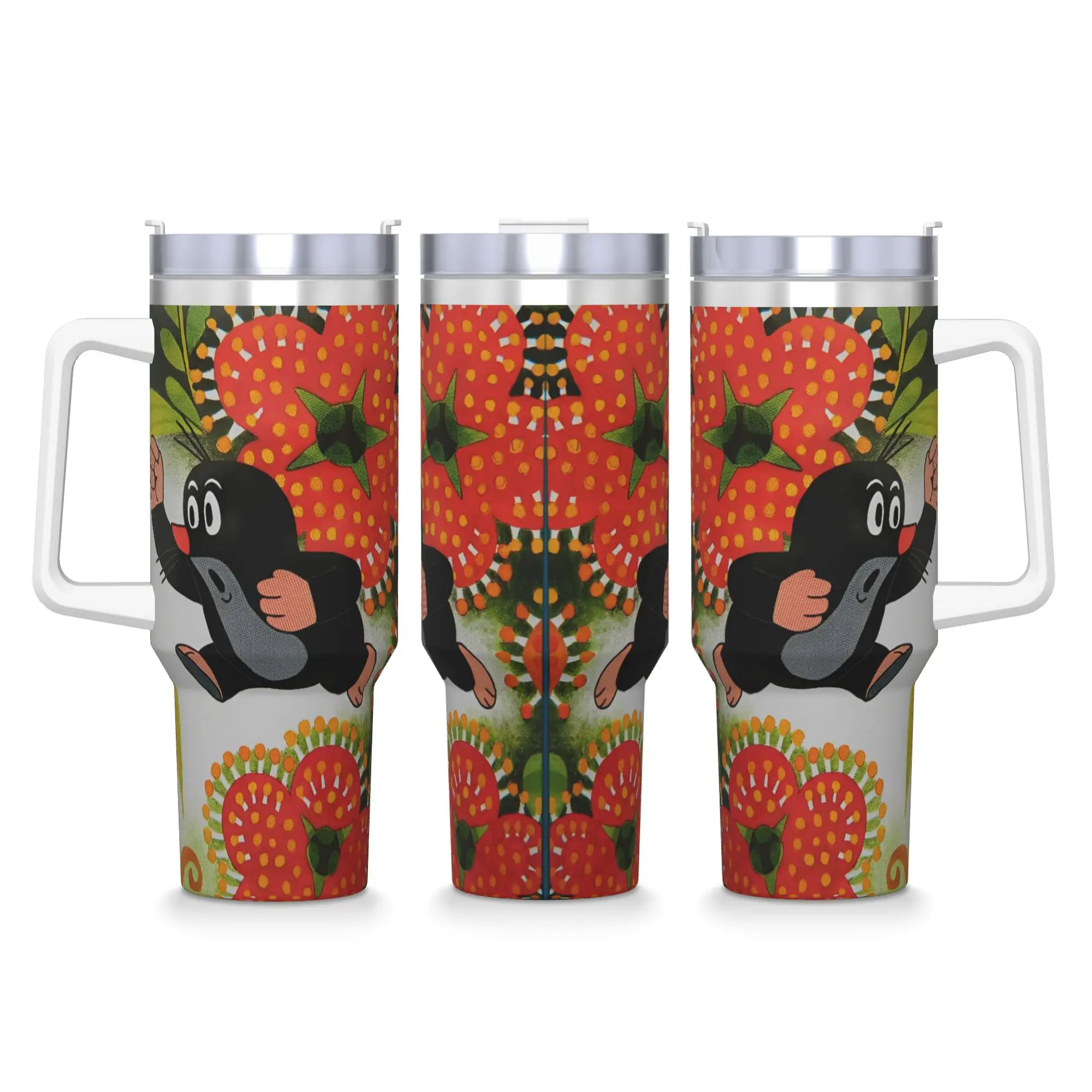 

The Little Mole Stainless Steel Tumbler Driving Car Mugs 40oz Coffee Mug Insulated Cold Drink Milk Tea Water Bottle