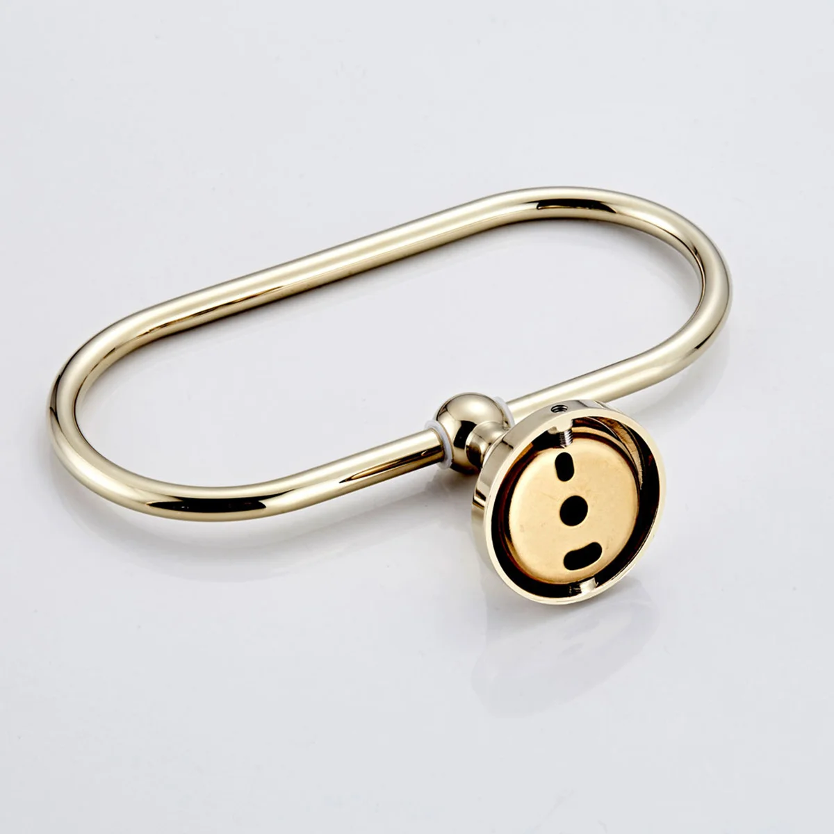 

Modern Wall-Mounted Bathroom Towel Ring Durable Copper Construction Space-Saving Elegant Design for Home Kitchen