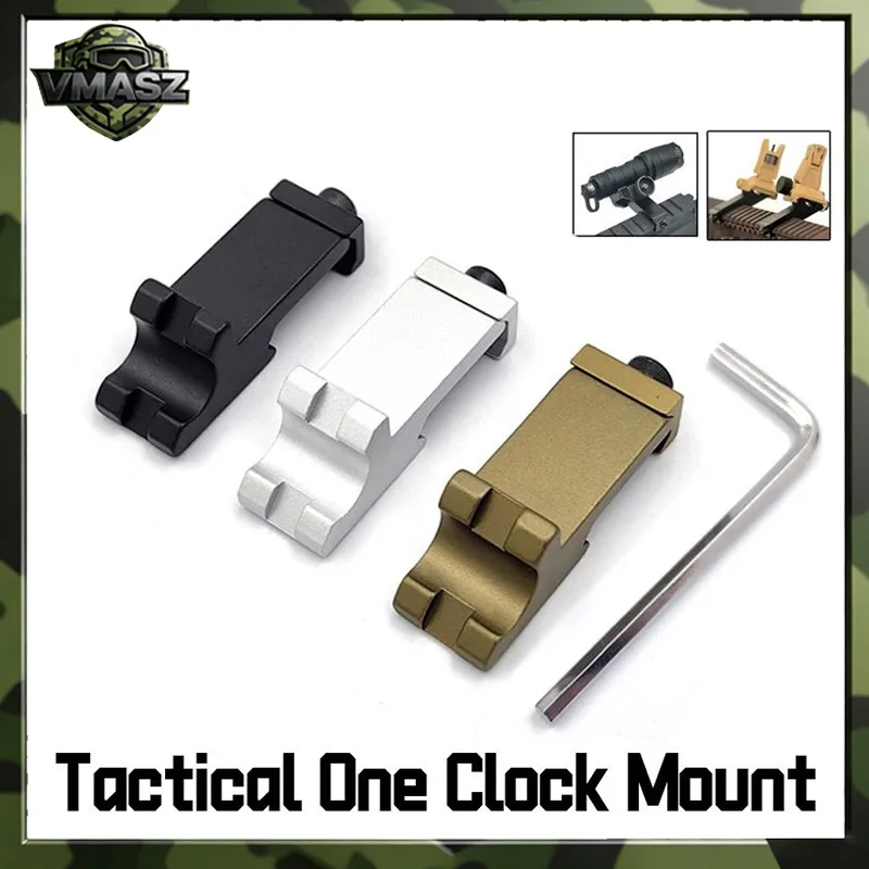 Tactical Mini Flashlight Side Mount 45-Degree Alloy Adapter Compatible with DD pro KAC 20mm Rails