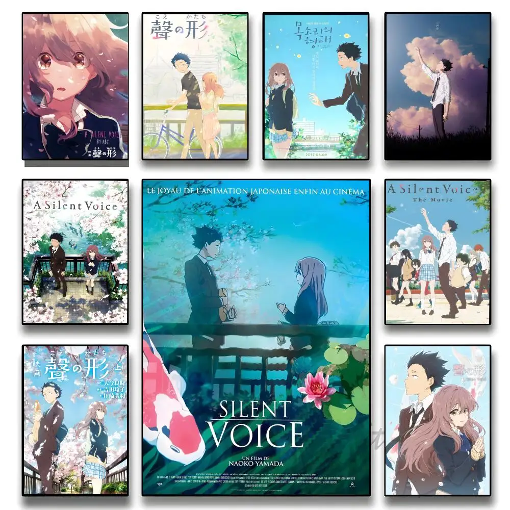 A Silent Voice Anime Vintage Poster Klassische Poster und Wandkunstdrucke eignen sich für Wohnzimmer, Schlafzimmer und Zuhause
