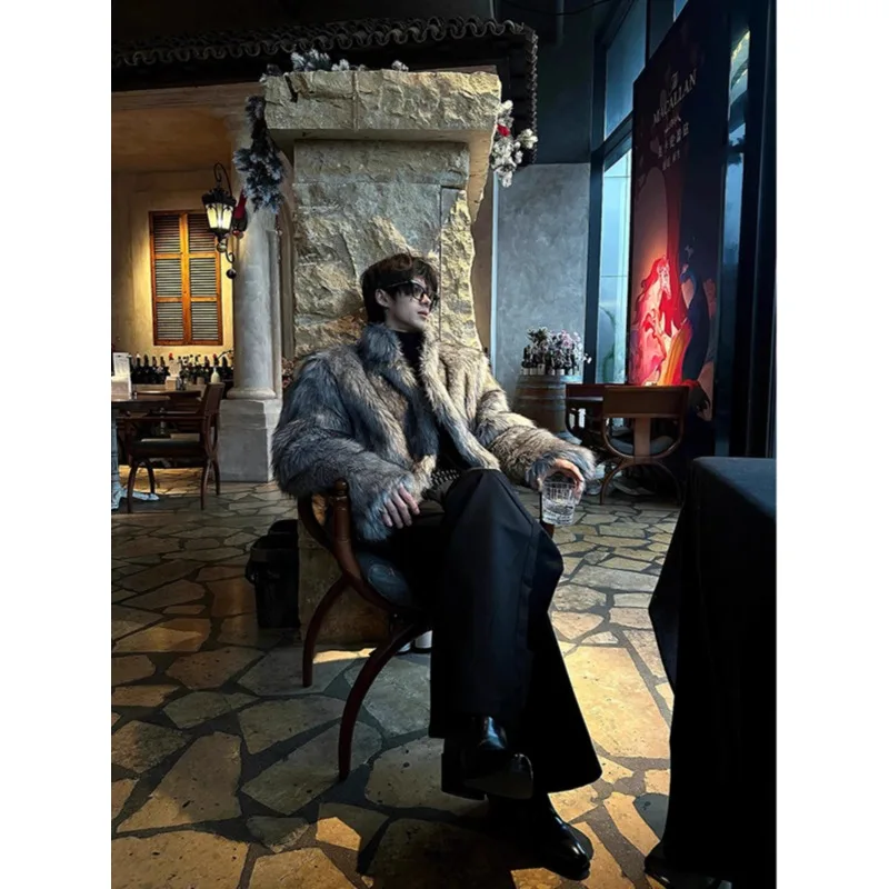 

Imitation mink fur coat, boys Korean wear short coat, winter jacket cotton clothes