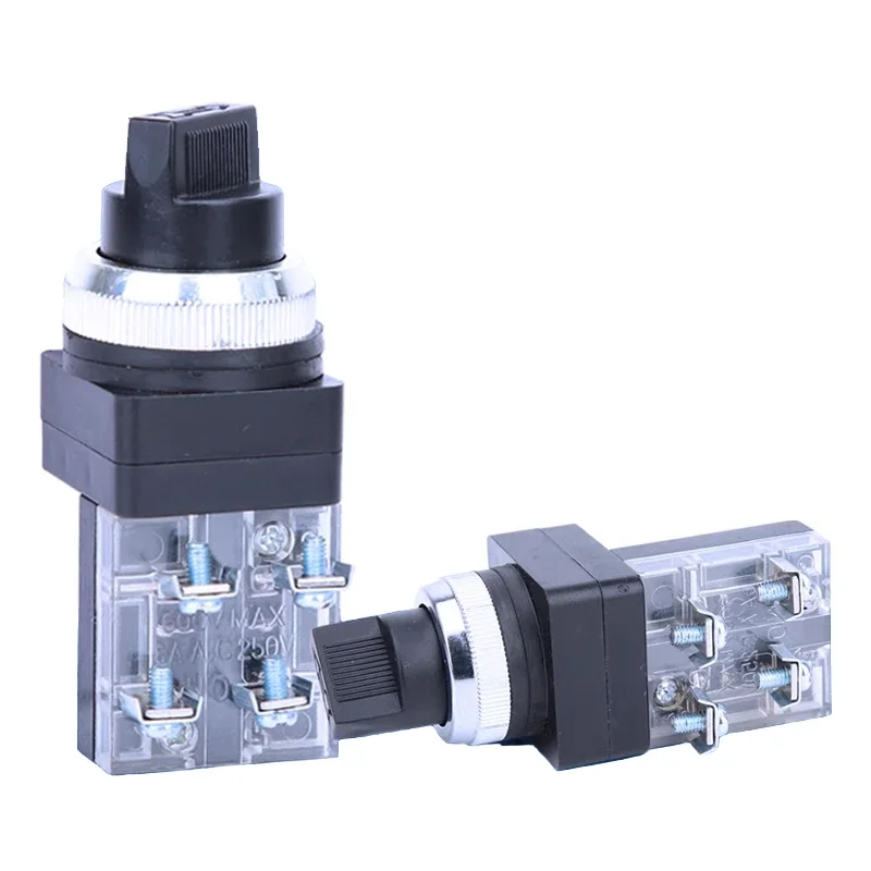 TSS-25 TSS-30 Rotary Switch Red/Green/Black Opening Size 25mm/30mm Machine Switch Pushbutton 2-speed/3-speed