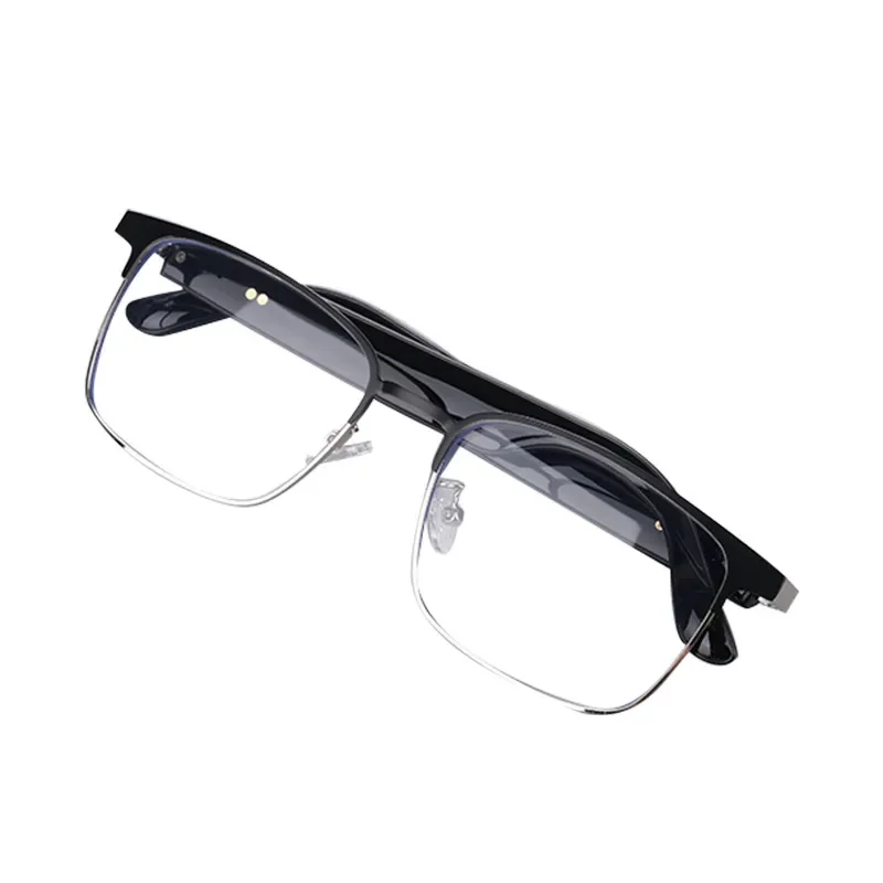 AI Smart Bluetooth Glasses Men Women Wireless Audio Music Call Photochromic Blue Light Blocking Eyewear Replaceable Lenses