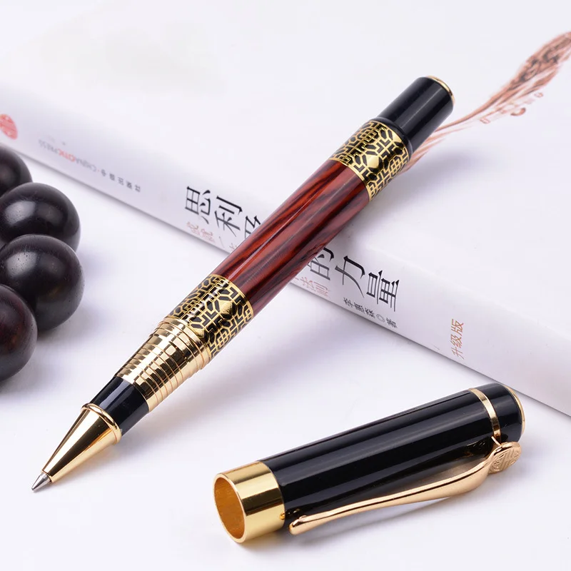 

Neutral Ballpoint Pen Chinese Style Wood Grain Signature Office Writing Supplies Student Stationery Tool