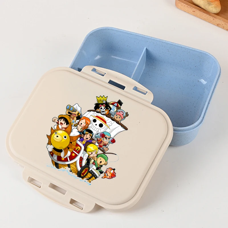 أنيمي قطعة واحدة علب الاغذية للأطفال الكرتون المطبوعة بينتو علب الاغذية الأولاد حاويات تخزين المواد المدرسية هدايا عيد الميلاد