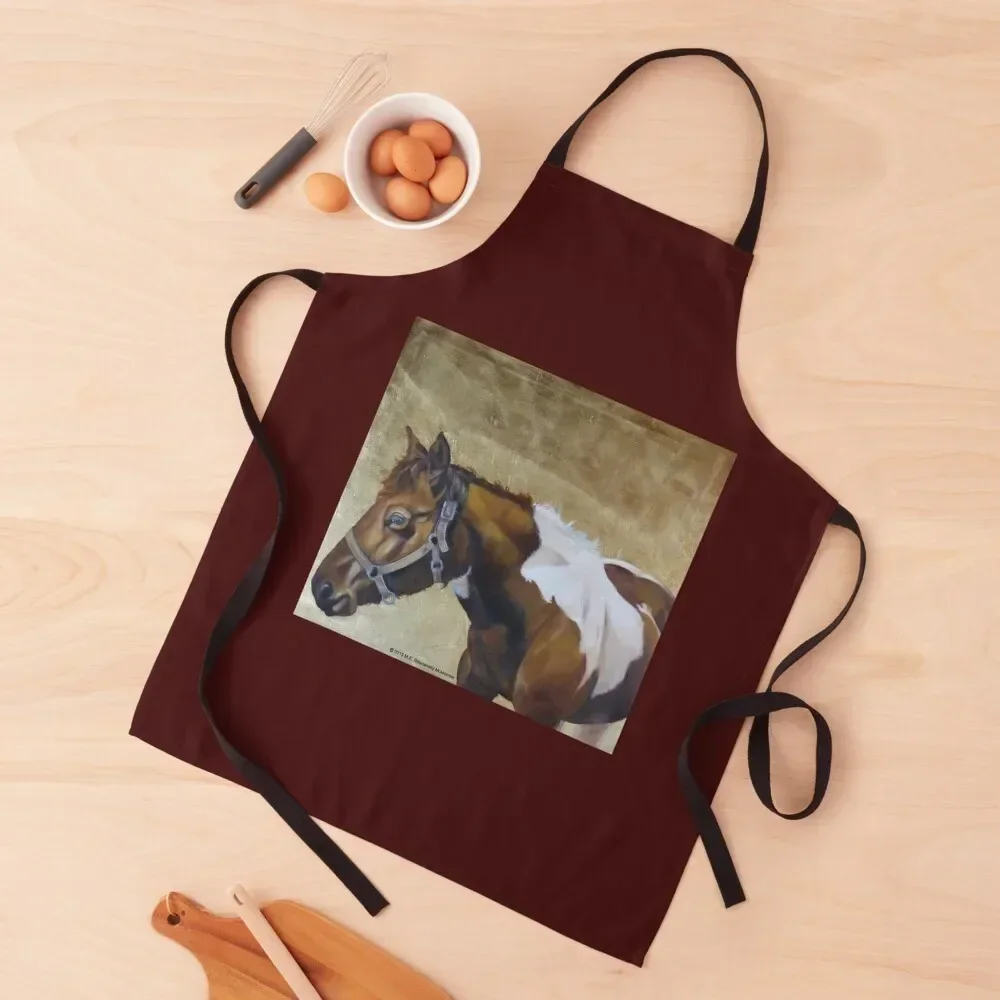 

Pinto Pony on Gold Apron Kitchen Things And For Home professional hairdresser Home Utensils Apron