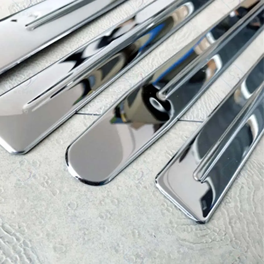 

Chrome Stainless Side Skirt Door Line Sill Garnish Body Molding Trim 38.6"+25.6"