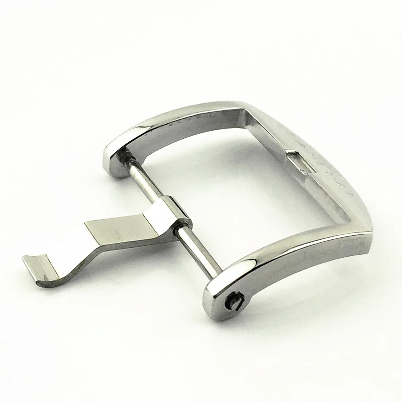 Solid Stainless Steel Buckle Polished Clasp 20 22mm for Panerai Screw Type Pin Buckle for Rubber Watch Strap Buckle Replacement