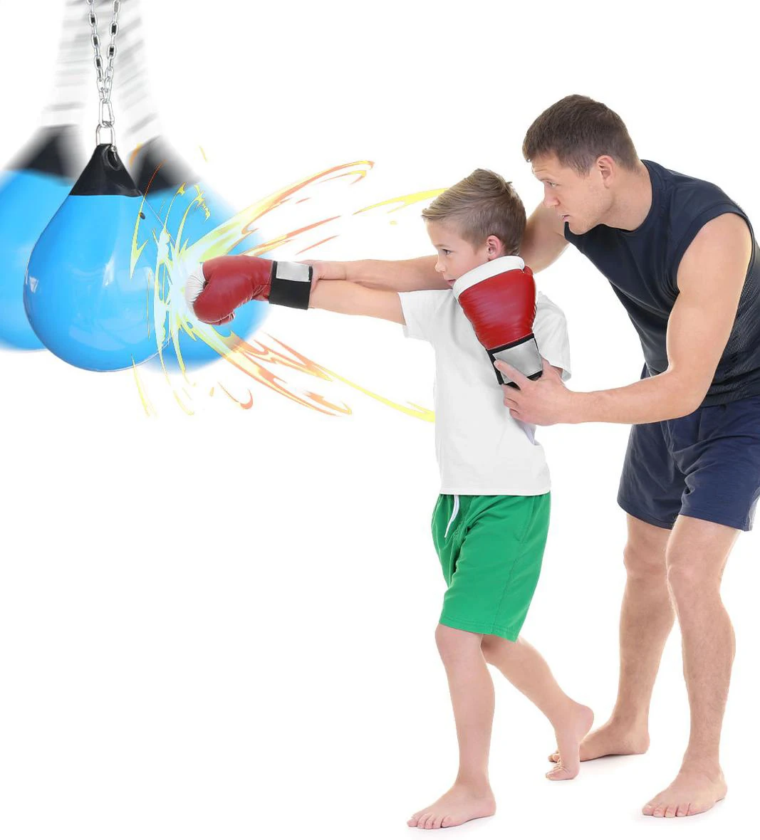 2026 PVC Indoor/Outdoor Punching Bag with Leak-Proof Water Sand Bag for Boxing Training Equipment Featuring a Stylish Chainpromo