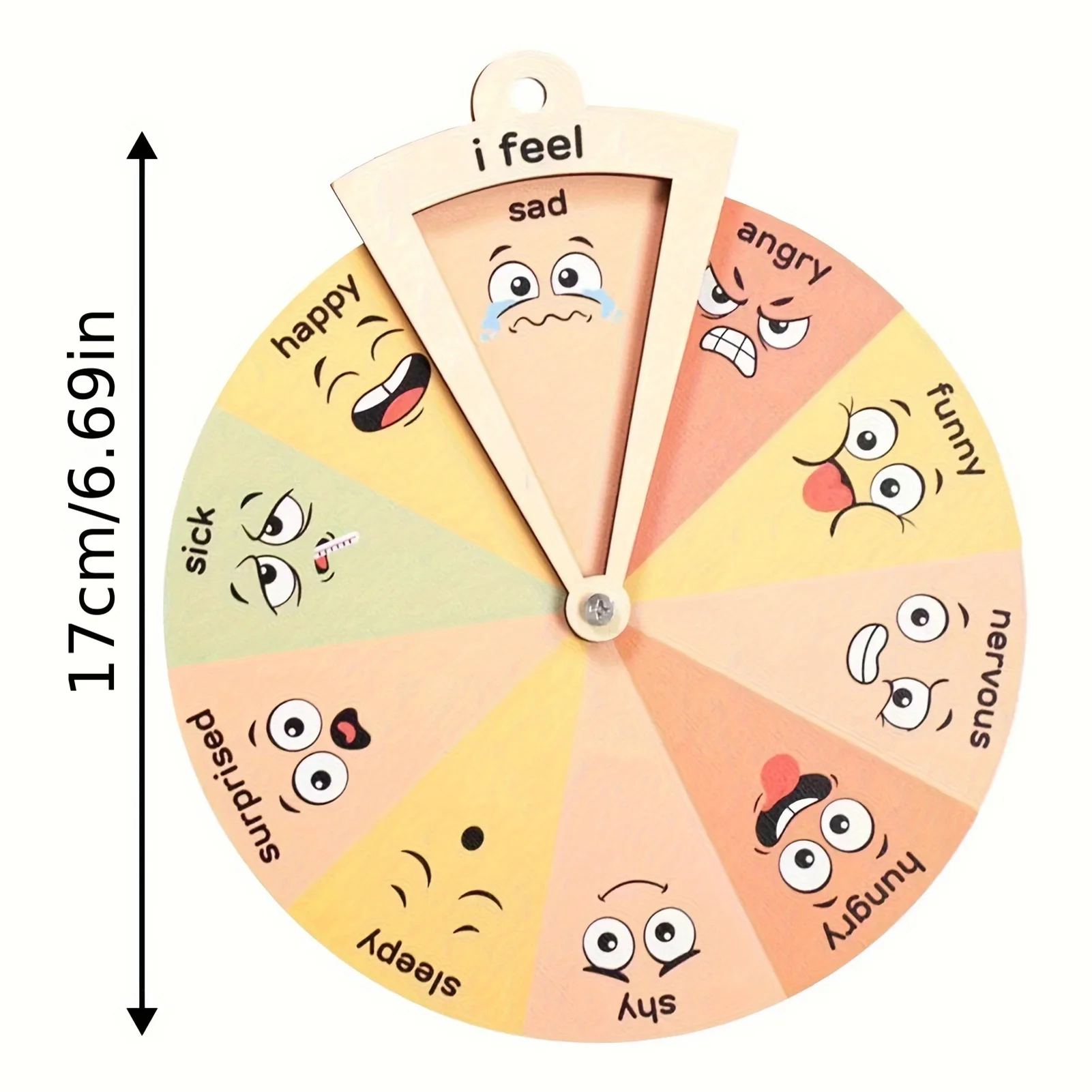 Montessori Emotion Wheel Kids Toys Toddler Baby Expression Emotional Management Wooden Feeling Wheel Toys Kids Educational Toys