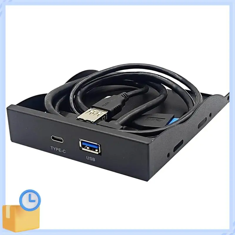 Panneau avant USB 3.0 populaire pour PC, 1 Port USB3.0 + 1 Port USB3.1 type-c, adaptateur HUB, puce VL162, USB3.2 Gen1, 5 go pour disquette 3,5 pouces