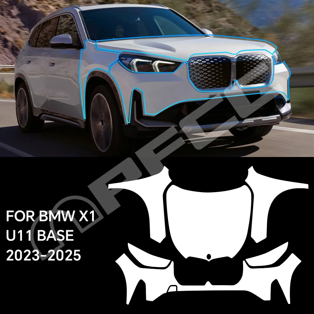 for BMW X1 U11 2023 Precut  Paint Protective Film Front Bumper Hood Fender Kit Scratch-Resistant Waterproof Car Accessories