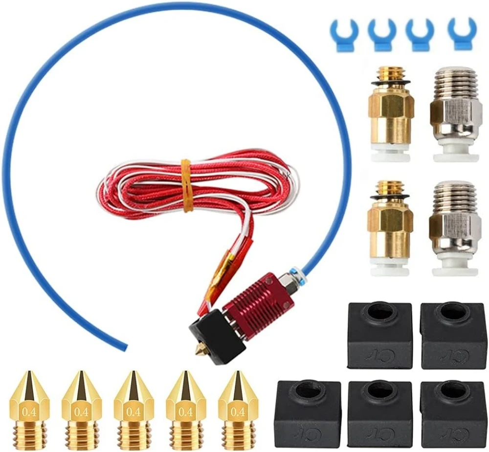 Creality Official Ender 3 Hotend Kit, Upgrade Assembled Extruder Hot End Kit 24V with PTFE Tubing,for Ender-3 V2/Ender-3 Pro