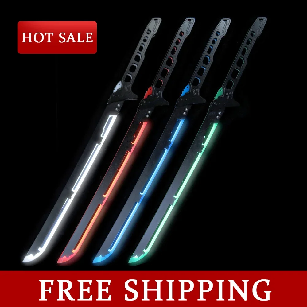 76cm Light Katana Acrylic Materials Model Cosplay Glow Prop Cyberpunk Weapon Lightsaber Toys Glow Swords Decor Christmas Gifts