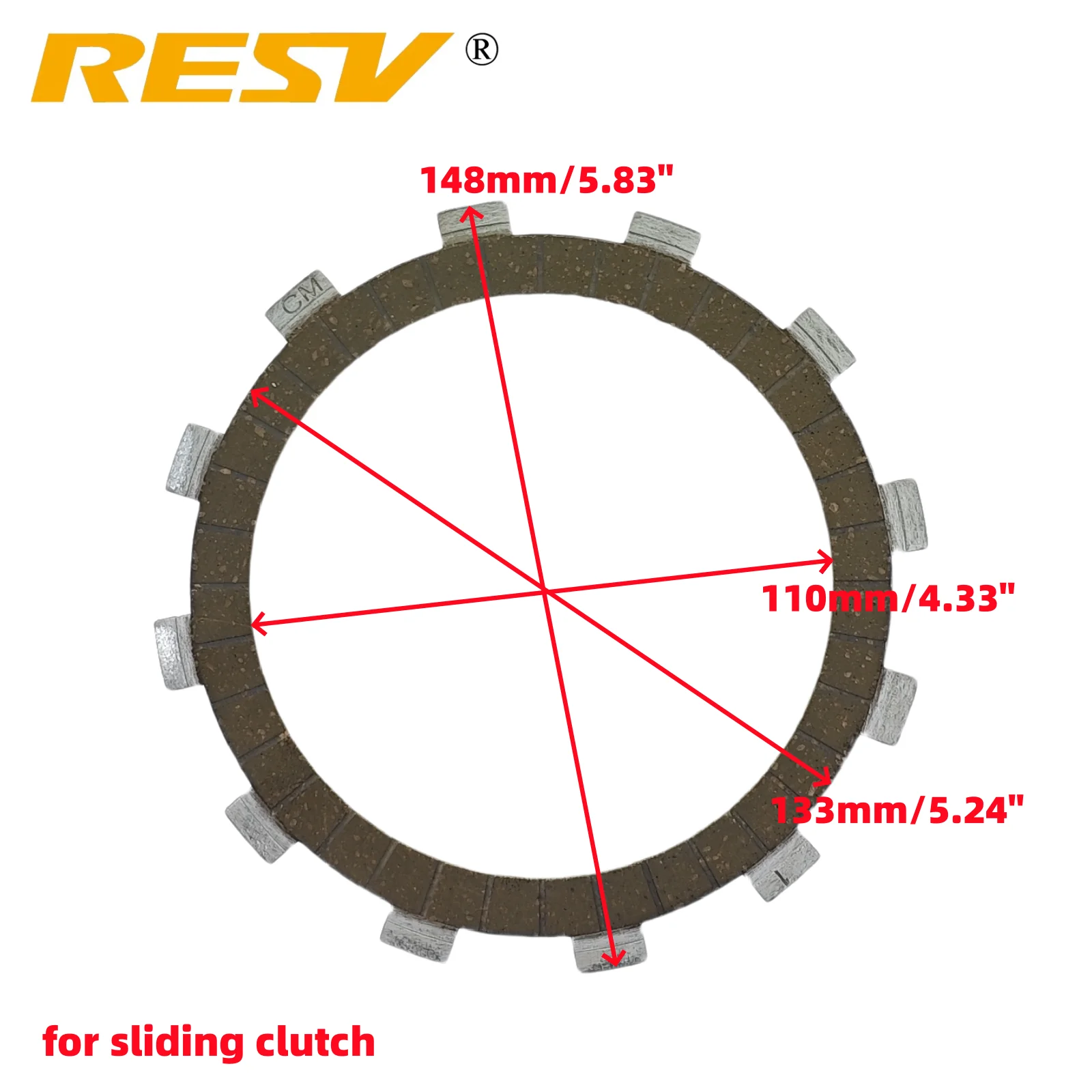 RESV for ZONGSHEN NC250 NC450 KAYO T6 K6 BSE J5 RX3 ZS250GY/450GY-3 ZS-177mm Sliding Clutch Friction Plates