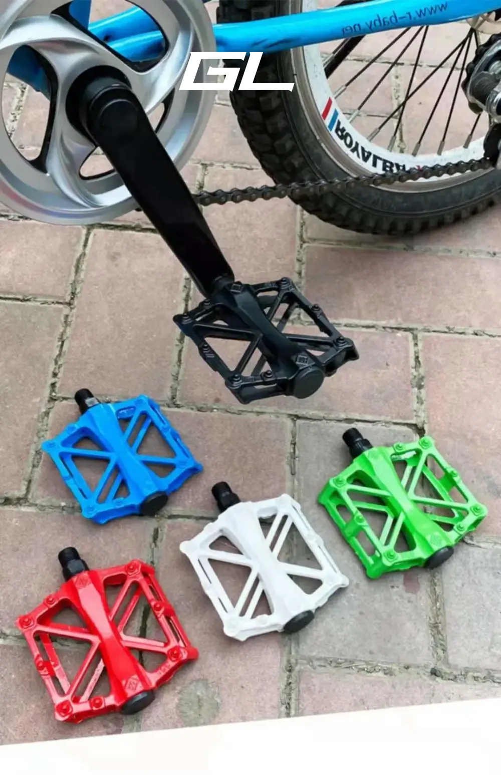 2 pezzi pedale per bicicletta fibra antiscivolo allargata in fibra di alluminio guarnizione ultraleggera DU cuscinetto BMX MTB pedali per bicicletta