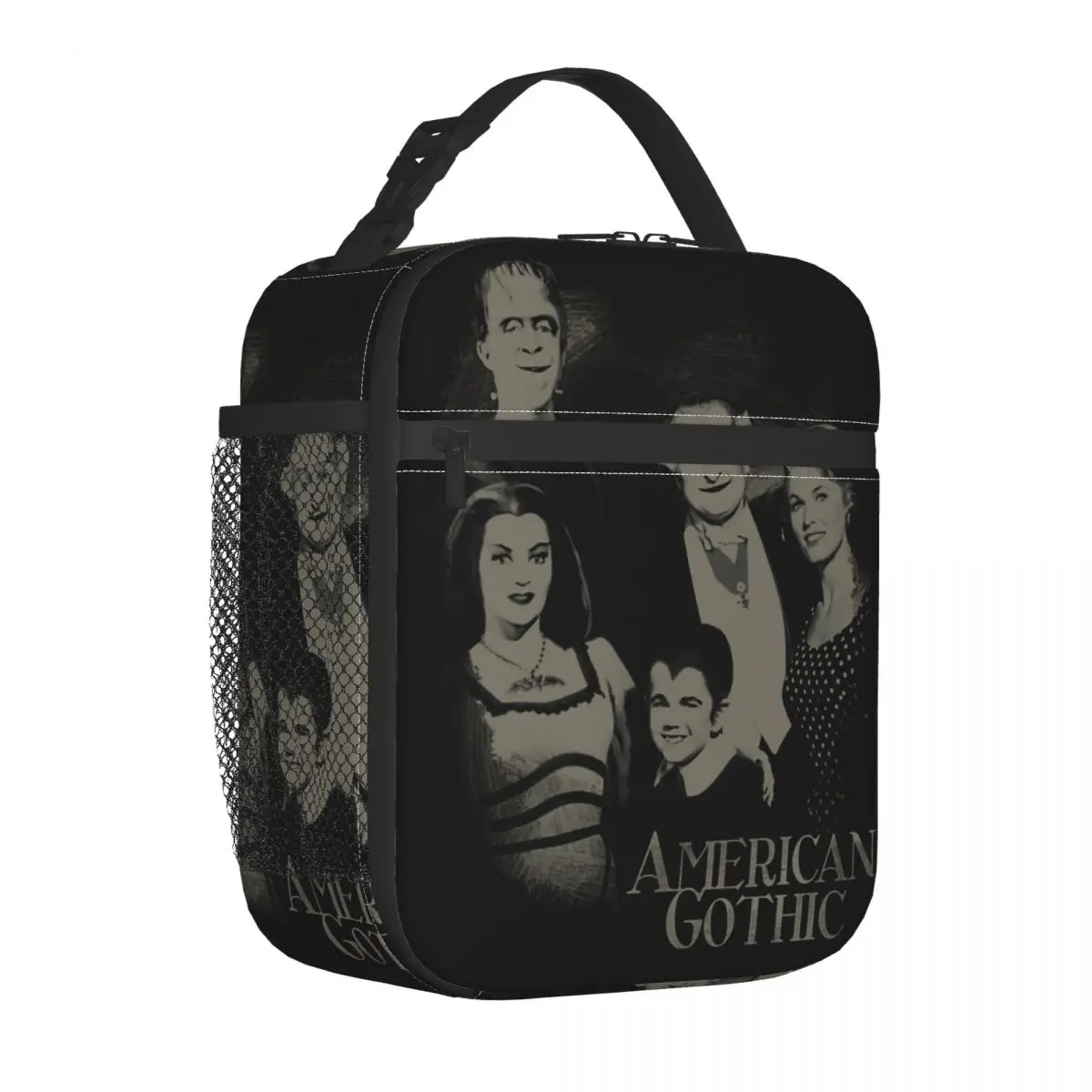 

The Munsters American Gothic Insulated Lunch Bag Cooler Lunch Container Portable Tote Lunch Box Girl Boy Office Outdoor