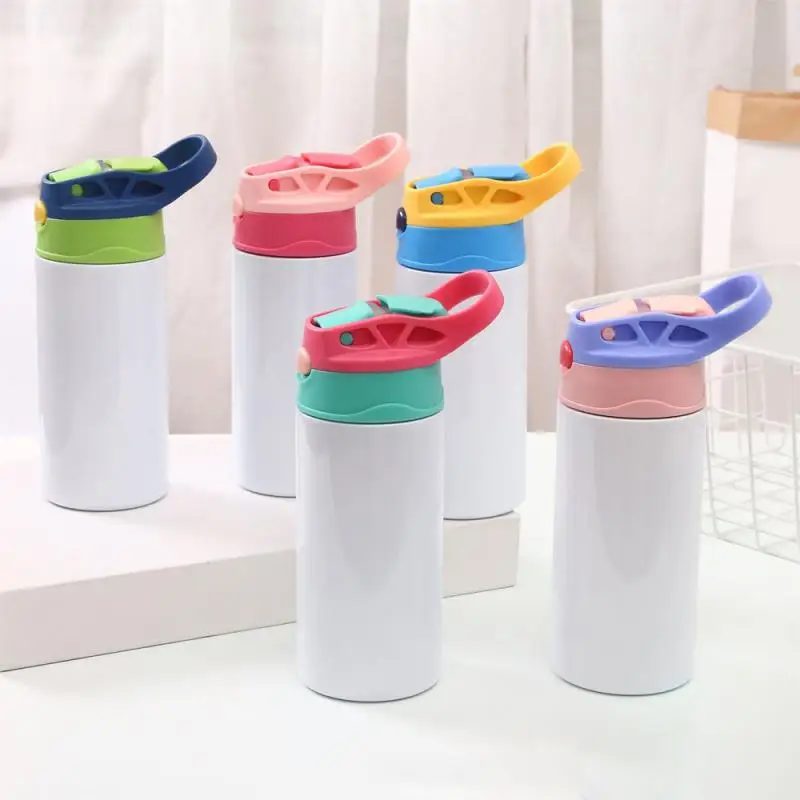 350ML Children Kids Thermos DIY LOGO Customize Photo Name Colorful Printing Full Around Bottle Creative Gift School Kindergarten