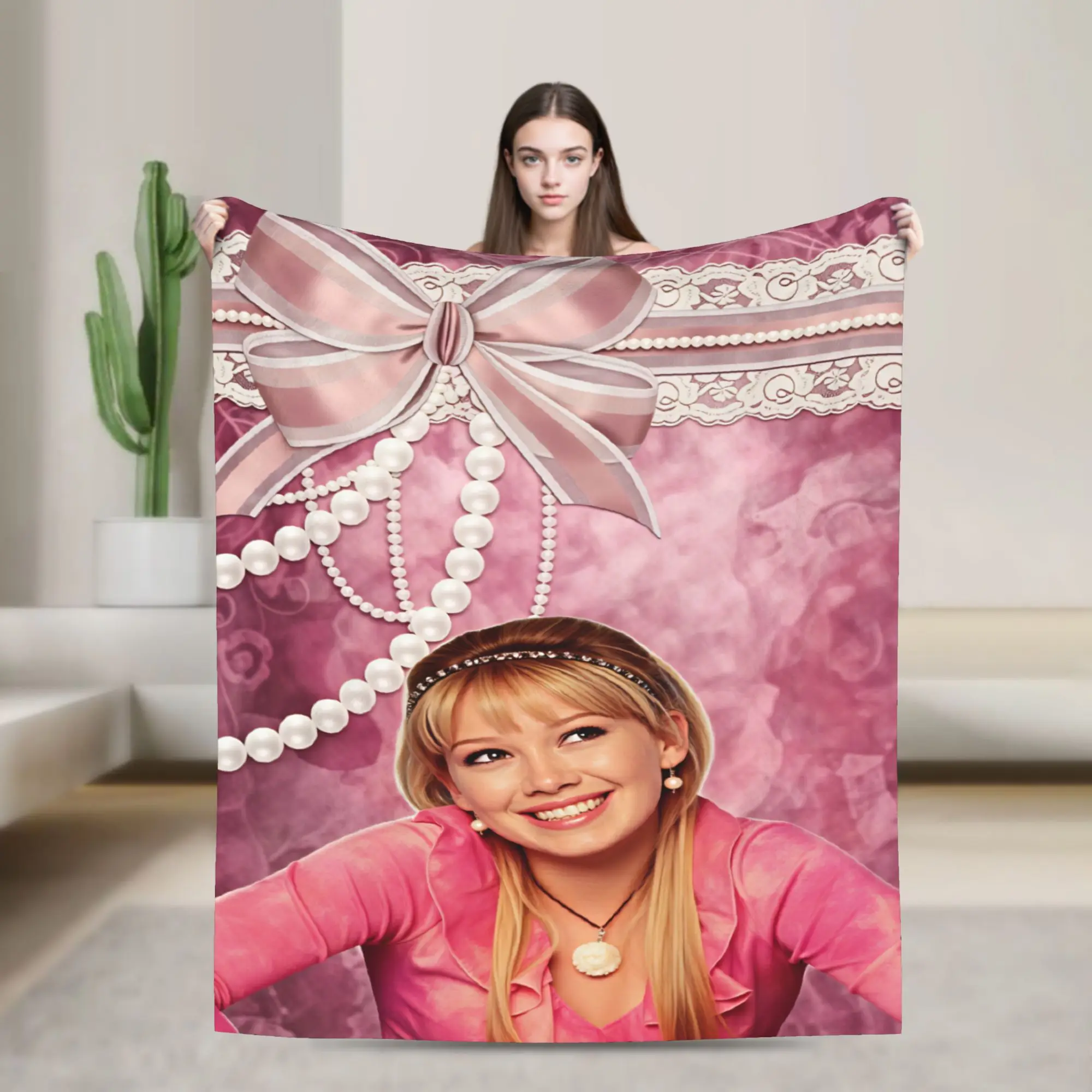 Hilary Duff Lizzie McGuire Flannel Blankets Soft Warm Throw Blanket for Living Room Camping Comfortable Bedspread Sofa Bed Cover