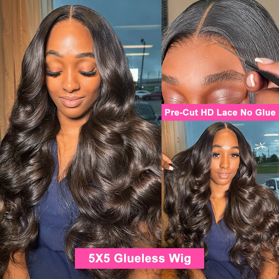 250% 13x6 HD Transparent Body Wave Lace Front Wig Brazilian 13x4 Body Wave Ready To Wear 5x5 Lace Closure Glueless Wig For Women