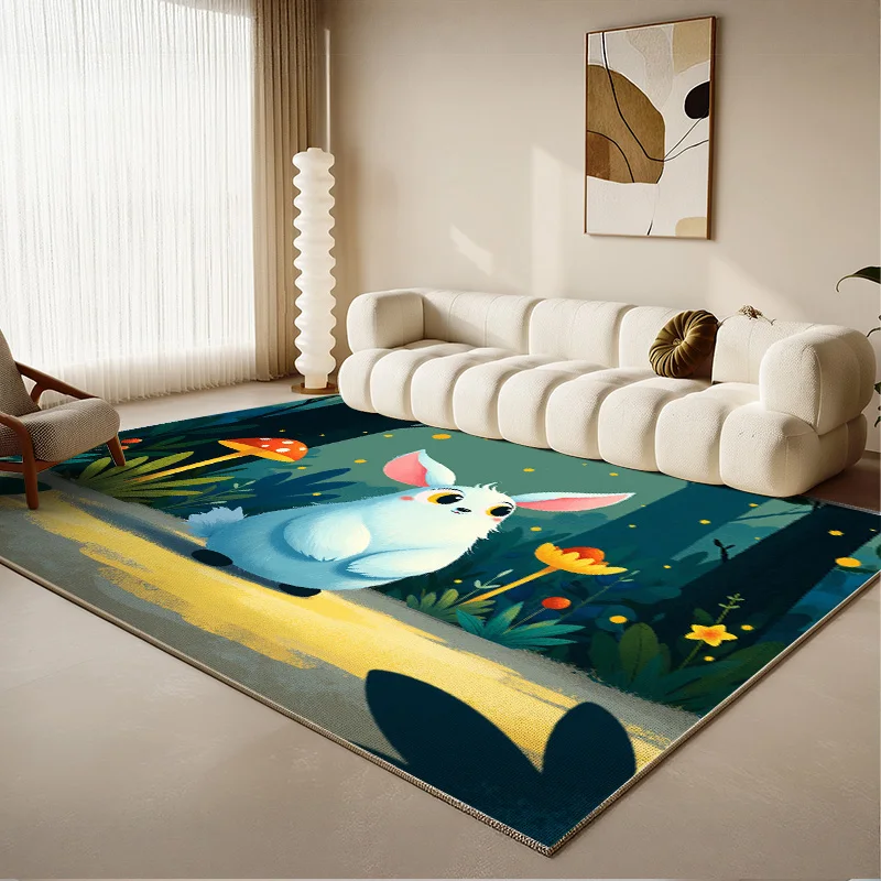 

Cartoon Animal Rug Living Room Decoration Carpet Cute Bedroom Bedside Plush Non-slip Mat Children's Room Soft Rug