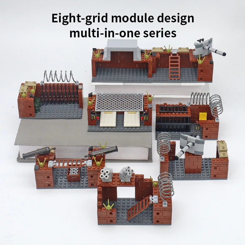 MOC Military Trench Building Blocks Military Base Blocks Toy Set Compatible Military Bricks Toys for Boys Birthday Gifts