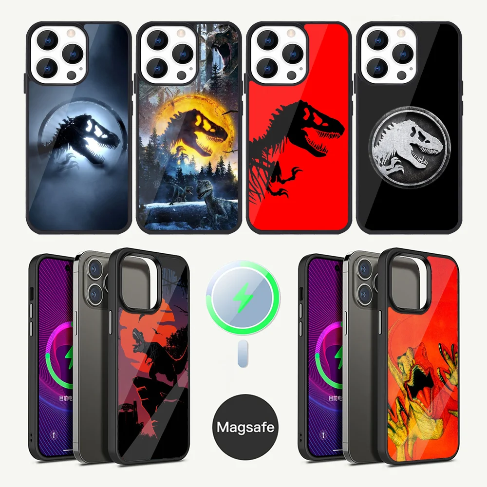 Dinosaur Phone Case For iPhone 16,15,14,13,12,11,Plus,Pro,Max Mini J-Jurassic Park Magsafe Magnetic Wireless Charging