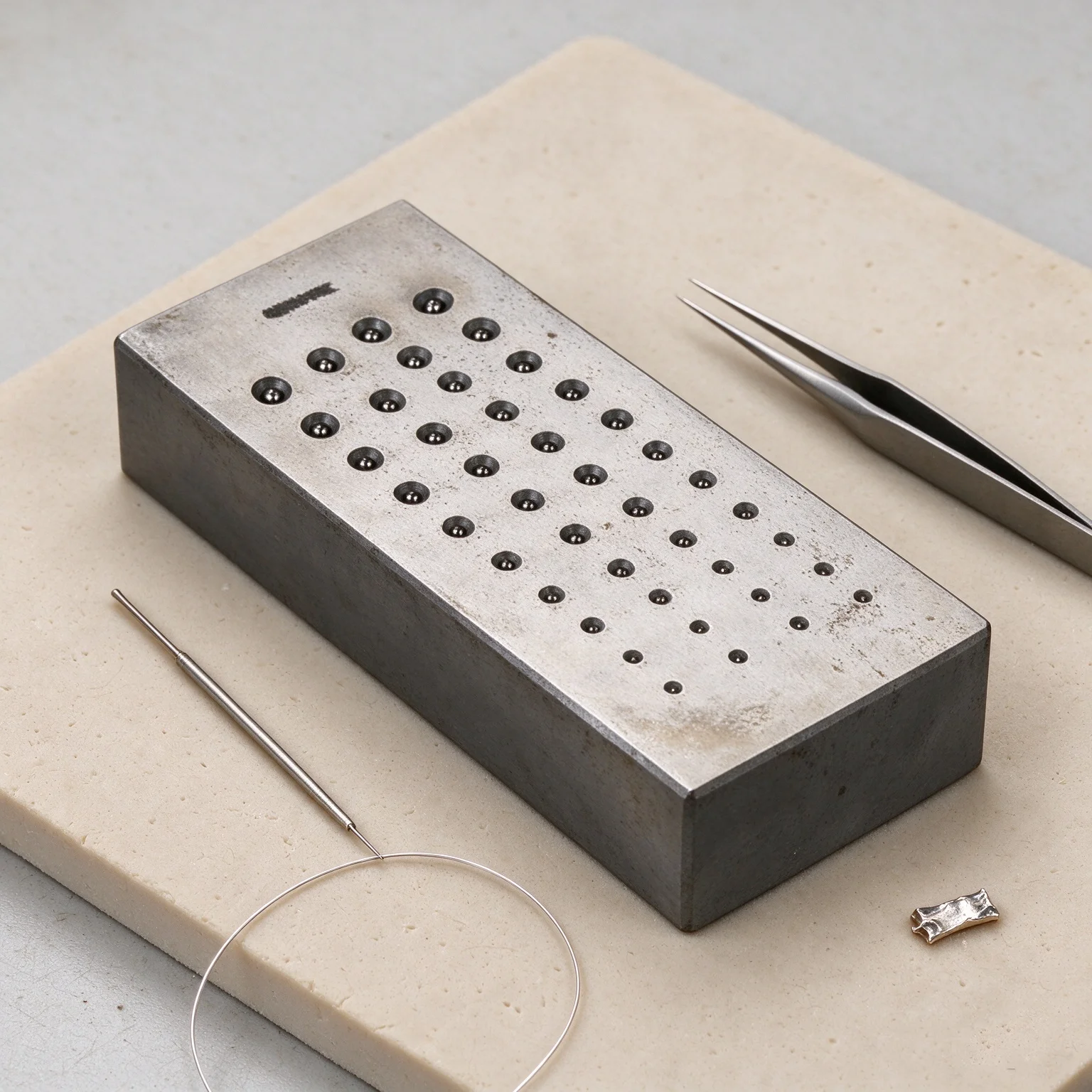 Technique Swiss Made Beading Block 40 Beads 0.60mm-1.60mm Hardened Steel Jewelers Beading Tool Tip Sharpener & Reshaper
