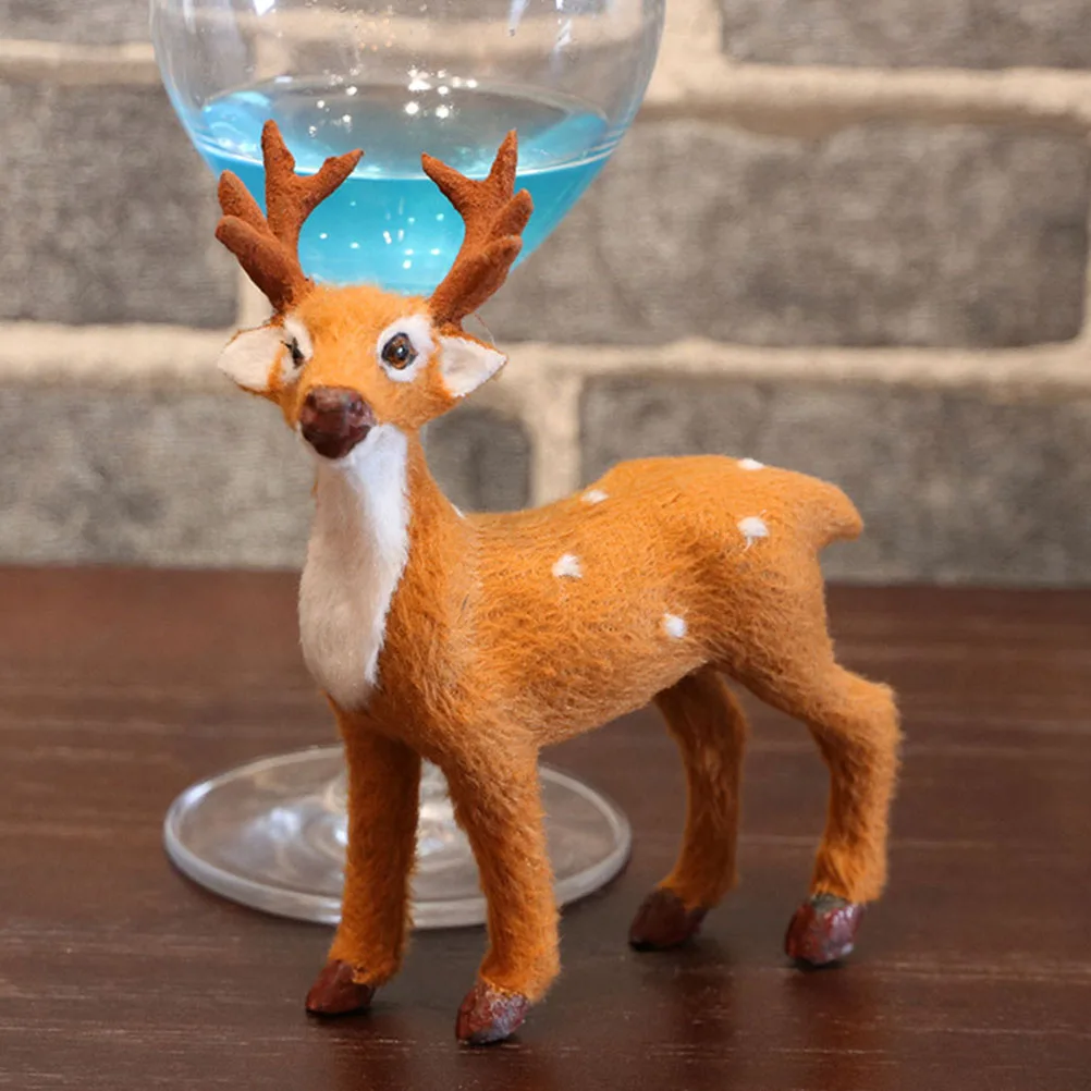 

5 Pcs Elk Ornaments Christmas Decor Deer Adornment Office Xmas Decoration Desktop Home Table