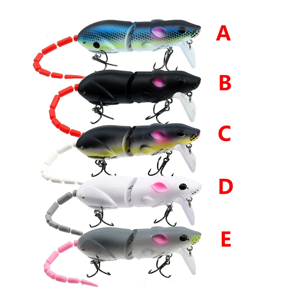 chinese plastic mice fishing lure 15.5CM Mouse Lure Artificial Plastic Mouse Fishing Lure Swimbait Rat Pike  Bass Minnow Floatingbaits Fishing Tackle Accessories