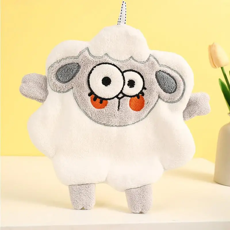 Hand Towel For Kids Animal Microfiber Coral Fleece Absorbent Hand Towel Quick Dry Super Soft Hand Dry Towels With Loop For Home