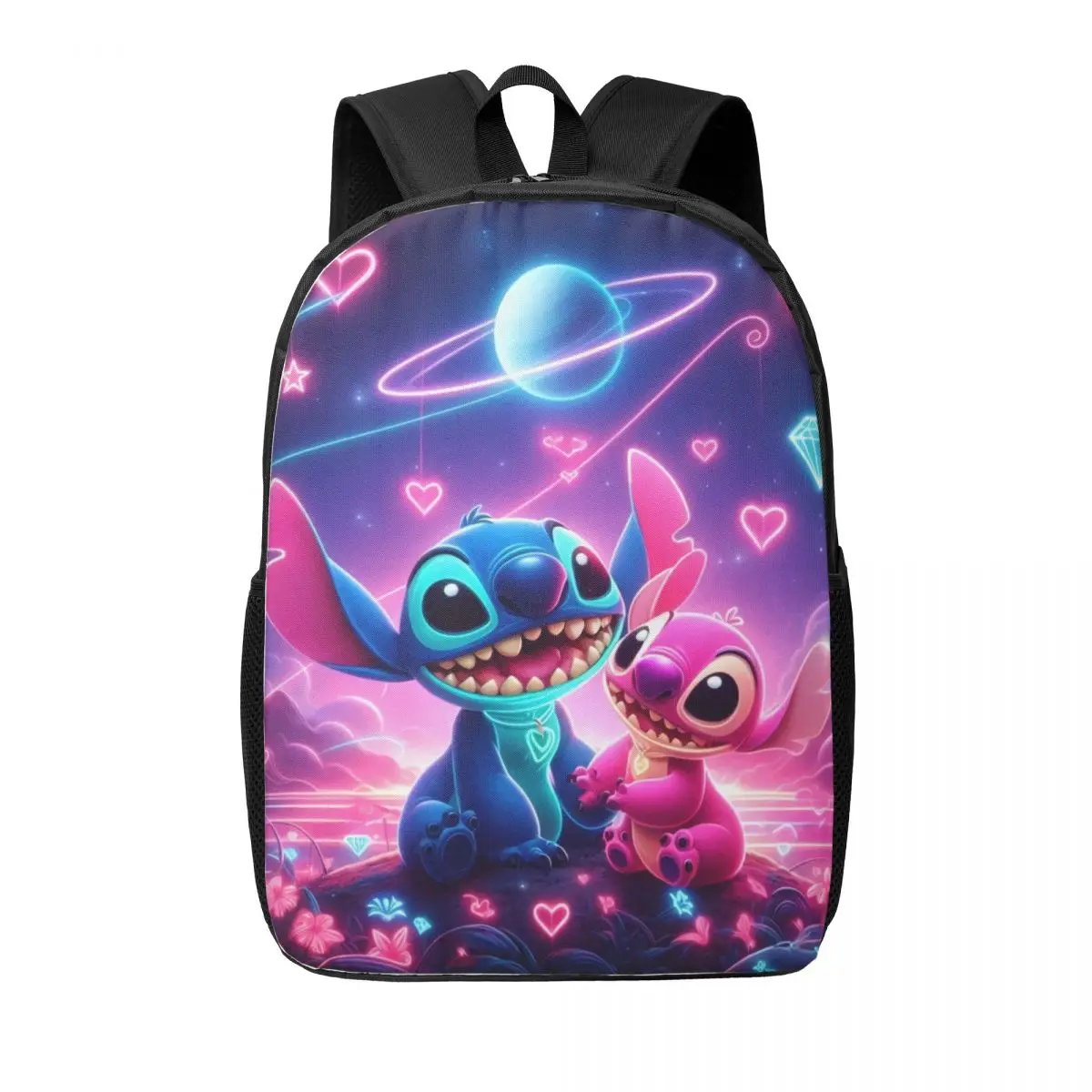 Custom Stitch Angel Starry Sky Love Backpack for Men Women School College Students Bookbag Fits 15 Inch Laptop Bags