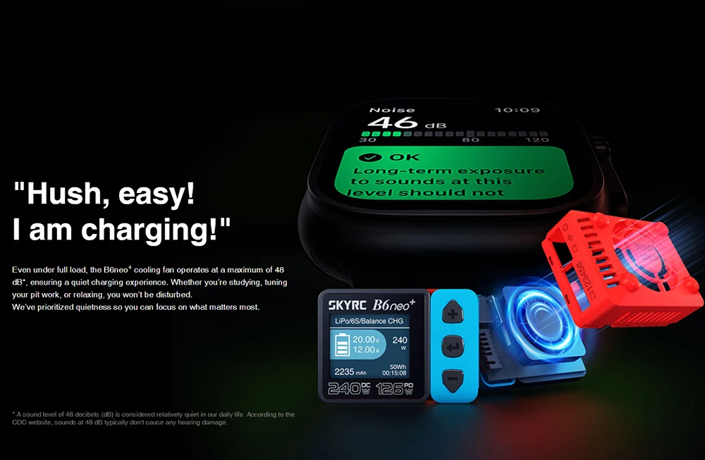 SKYRC B6neo / B6neo+ LiPo Battery Smart Balance Charger DC 200W PD 80W Input for RC Model Car Ship Boat Airplane