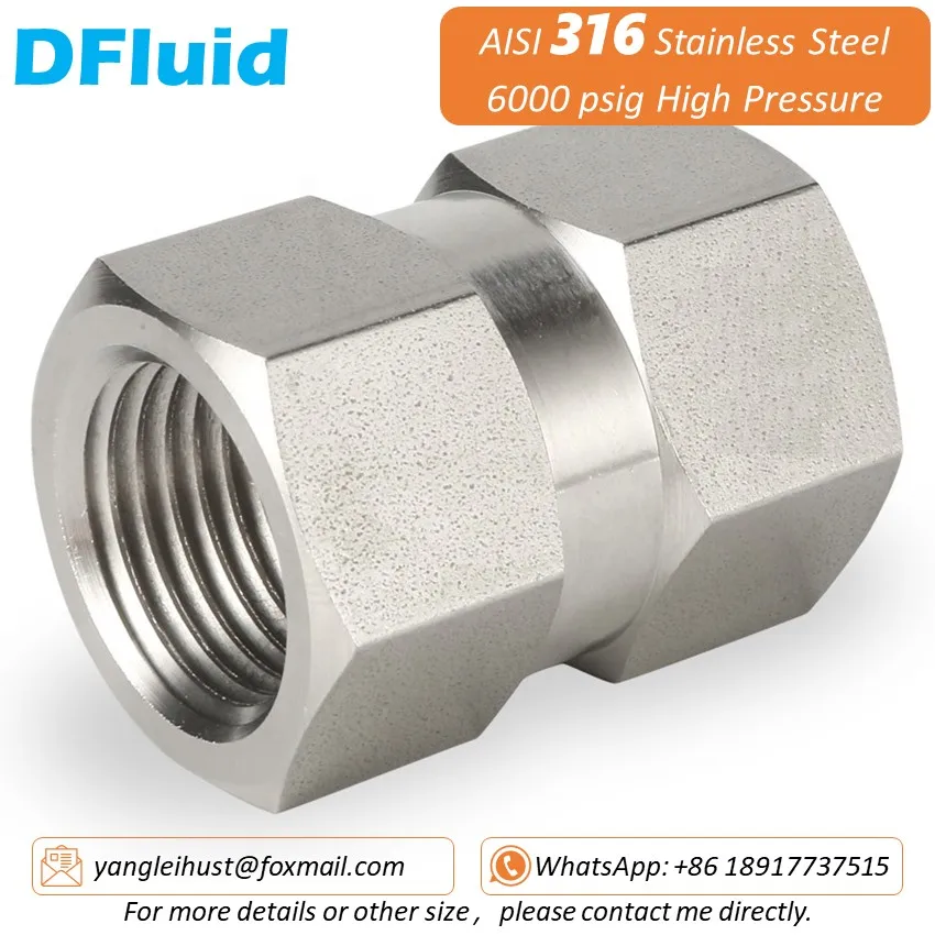 SUS 316 Female Thread Coupling NPT BSP BSPT 1/8