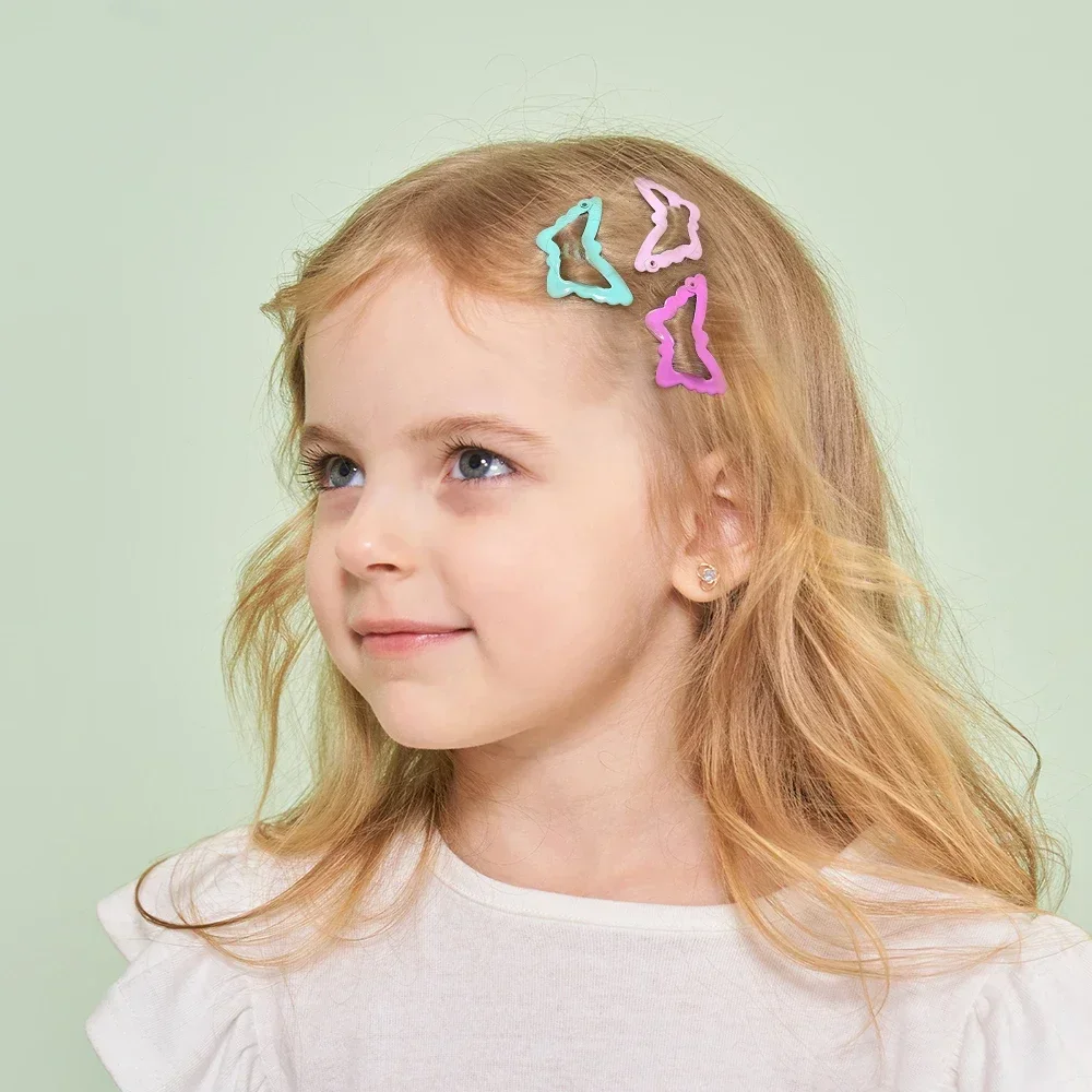 5/10/ 20Pcs/lot Lovely Solid Color Butterfly BB Hair Clips for Girls Y2k Hair Bangs Hairgripes Kids Boutique Headwear Wholesale