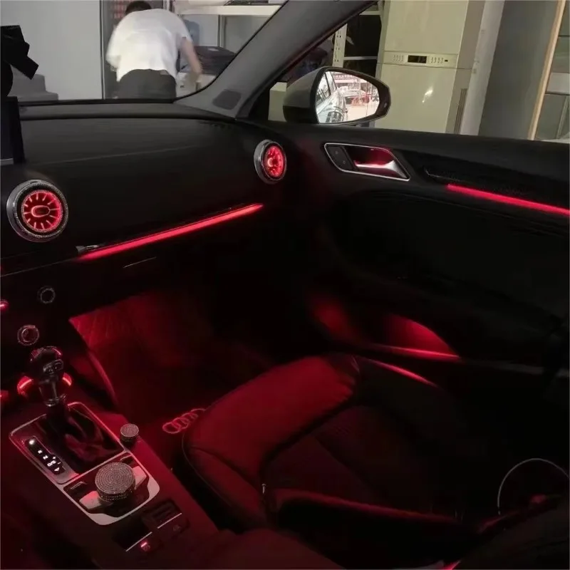 Suitable for Audi A3 S3 V8 Ambient Light Emitting Diode Interior Decorative Light Bar Screen Control Turbo Out Trend Car Ambient