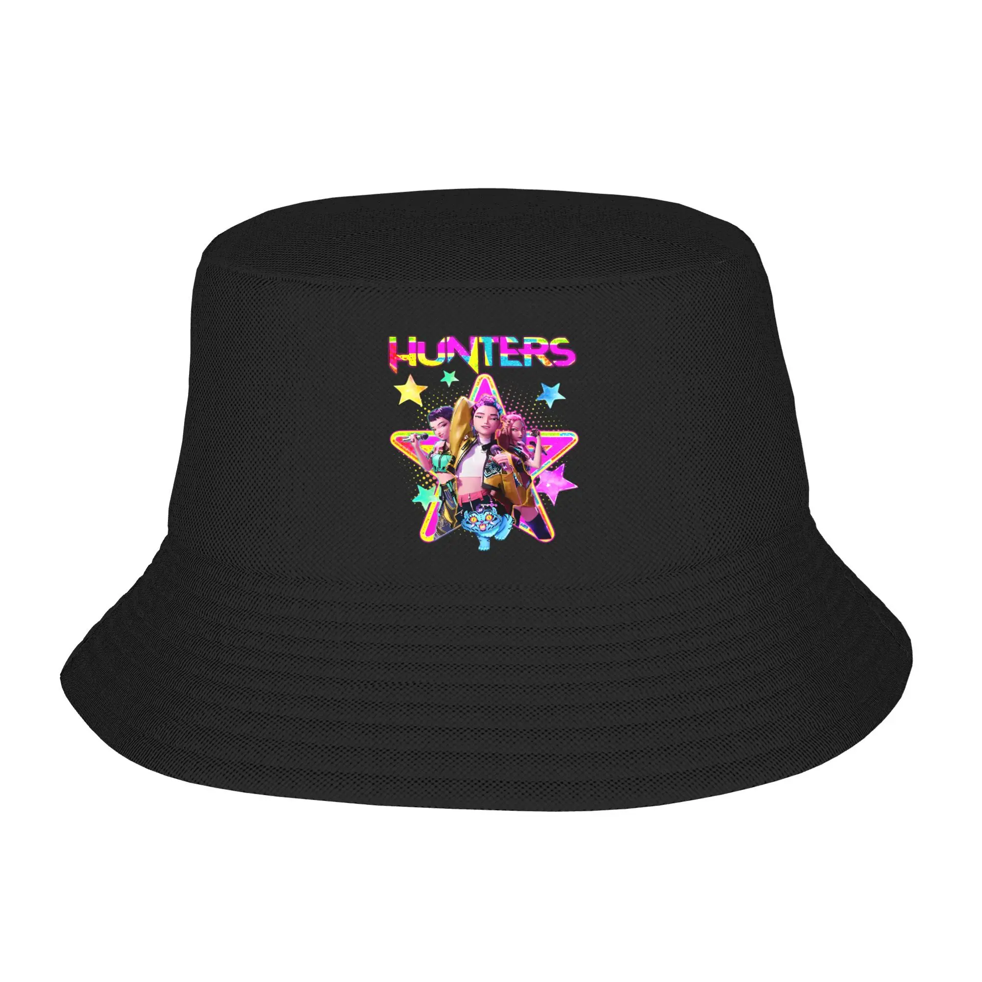 

Huntrix Kpop Demon Hunters Панама Уличная одежда Рыбацкие кепки для унисекс Модные солнцезащитные шляпы для отпуска Мягкая складная кепка с графическим рисунком