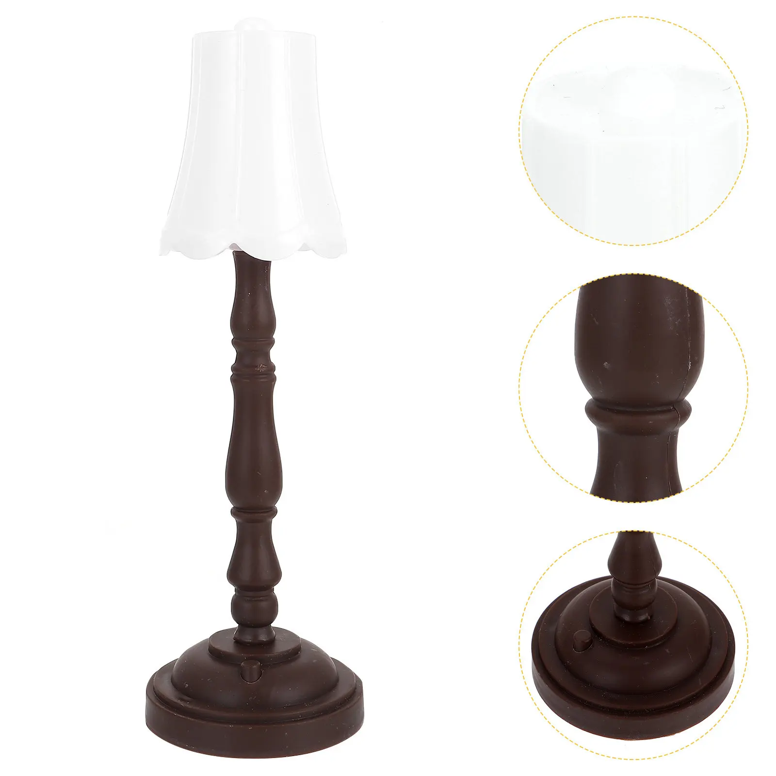 

Miniature Lamp for Dollhouse Living Room Bedroom Plastic Mini LED Floor Light nament Small House Furniture Decor