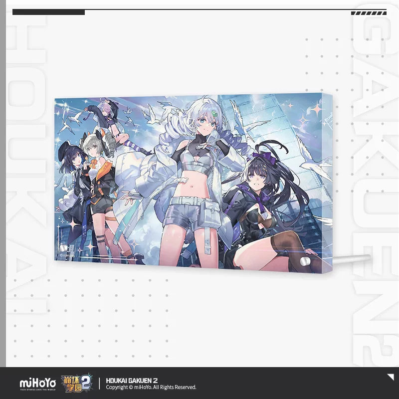 Official Houkai Gakuen 2 Gaming Merchandise Cartoon Characters Cosplay Kiana Kaslana Acrylic Decorative Artwork Halloween Gifts