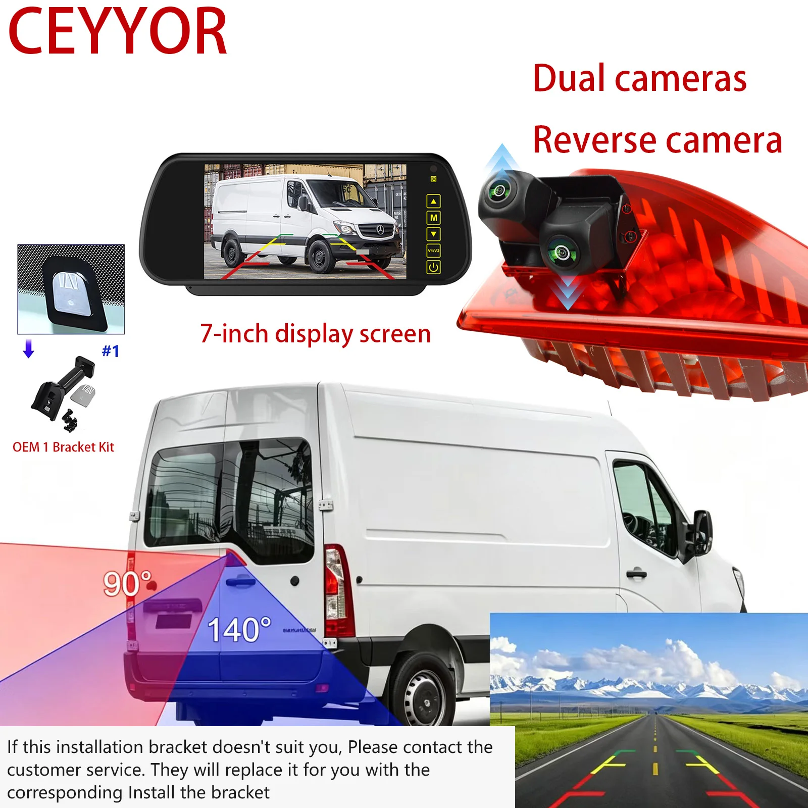 Car brake lights, rearview camera for reversing Applicable to Renault Master [MK3]，Opel/Vauxhall Movano，Nissan NV400 Vehicle