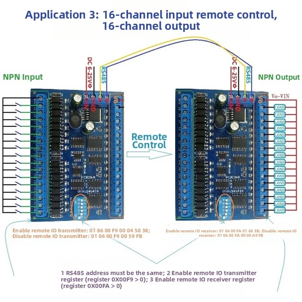 Industrial Control Switch As Shown 16 Channel Relay Board DC 6.5-30V Operating Voltage Supports 64 Parallel Devices
