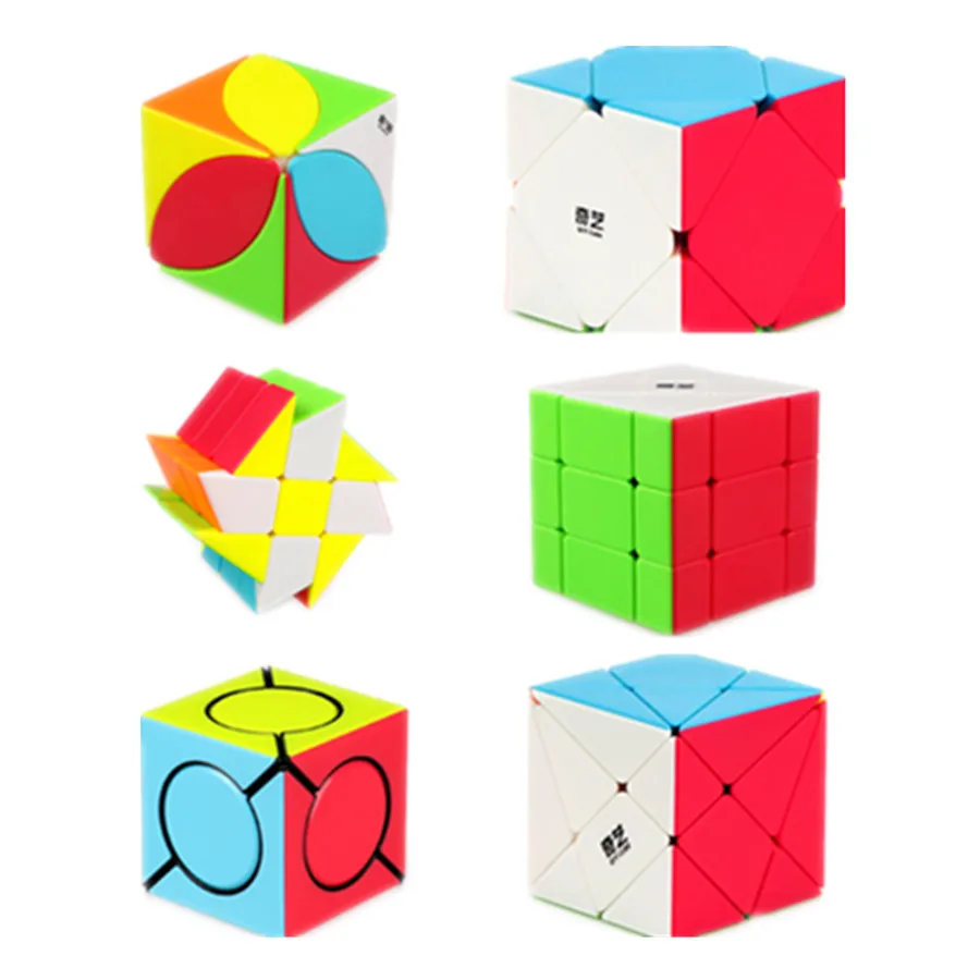 Qiyi Windmill /Fisher /Axis/SQ1 Magic Cube 2x2 3x3 Puzzle Stickerless Magic Cube Toys For Children Kids Gift Toy Cubo Magico