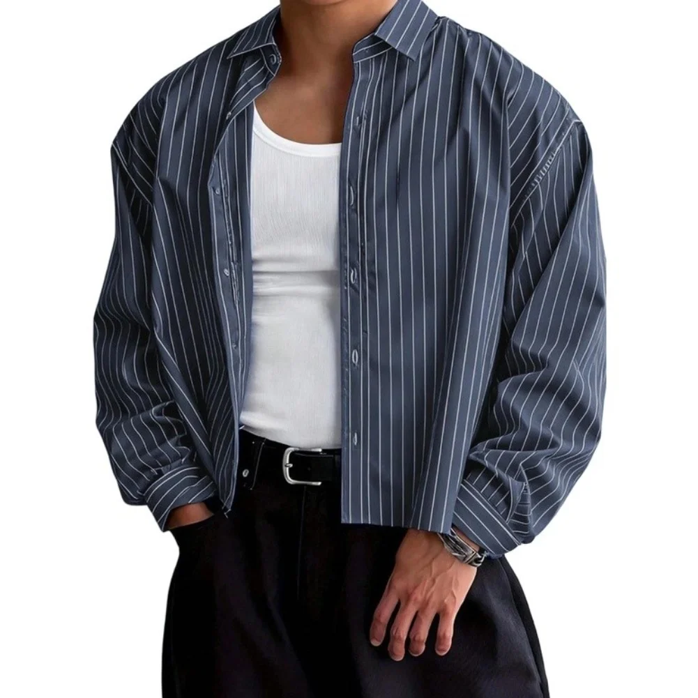 Casual Outings Holiday Gatherings Korean Style Shirt Streetwear Cropped Korean Style Mens Shirt XL 2XL Party Outfit image 6