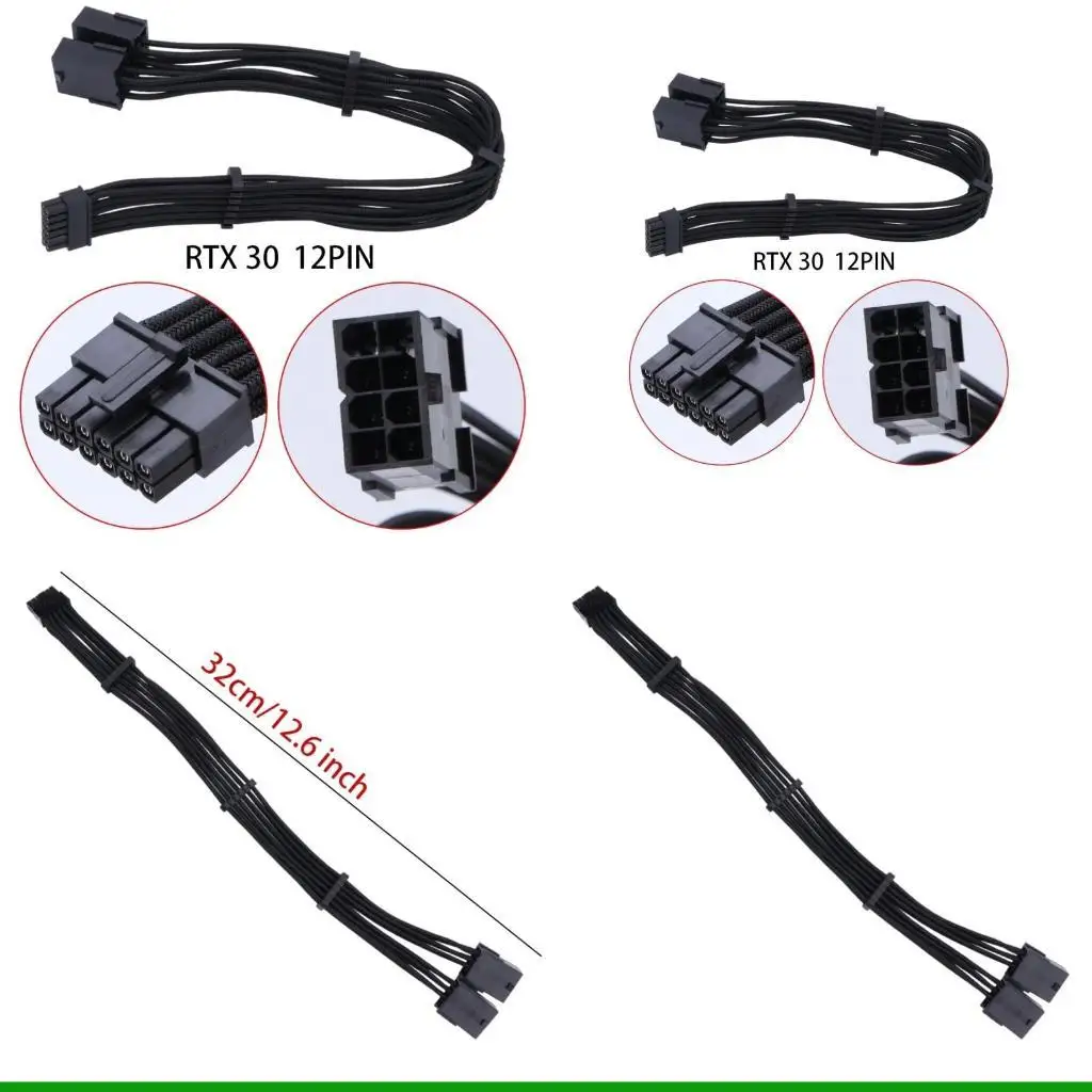 U55C 12Pin GPU Adapter Line 12Pin Male to 2x 8pin Female Graphics Card Cable